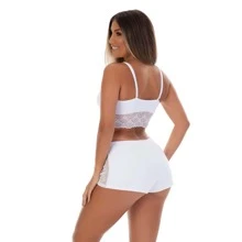 Plus Size Robes & Robe Sets White Set - 白色 - 查看 3