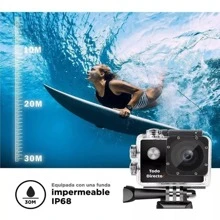 Cámara Deportiva 4k Wifi Con Pantalla Táctil Todo Directo - Negro - Ver 6