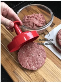 Hamburgueira Forma  Modelador Hamburguer até 170g - Vermelho e Branco - Visão 1