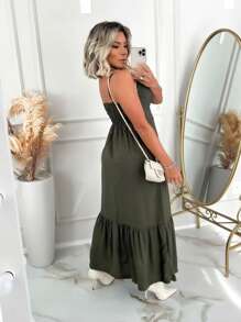 Women Skirts - 墨綠色 - 查看 2