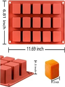 Molde de silicon para horno de cubos - Multicolor - Ver 2