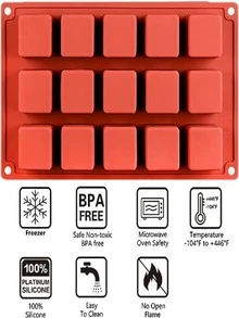 Molde de silicon para horno de cubos - Multicolor - Ver 3