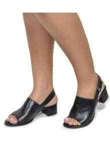 Women Heeled Sandals - Black - View 1