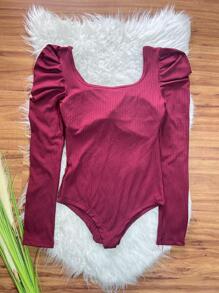 Women Bodysuits - Màu Đỏ Sâu - Xem 2