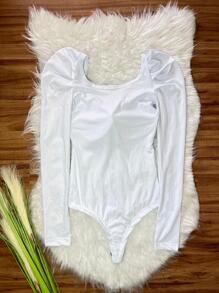 Women Bodysuits - 白色 - 查看 2