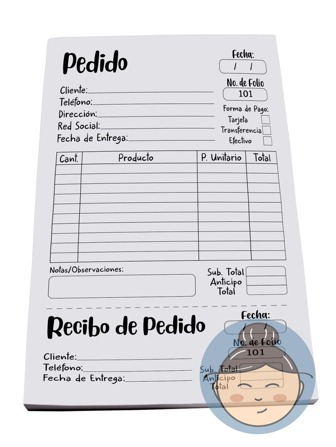 NOTAS DE REMISÓN PARA PRODUCTOS FOLIADO NEGRO DEL 1-200