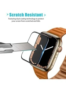 Nano 3D Black Side Silicone Thick Screen Protector Film Compatible Apple Watch IWO 38 40 41 42 44 45 Mm Seiro 2 3 4 5 6 7 SE - màu đen - Xem 5