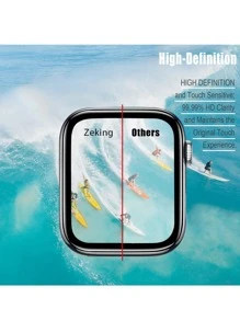 Nano 3D Black Side Silicone Thick Screen Protector Film Compatible Apple Watch IWO 38 40 41 42 44 45 Mm Seiro 2 3 4 5 6 7 SE - màu đen - Xem 4