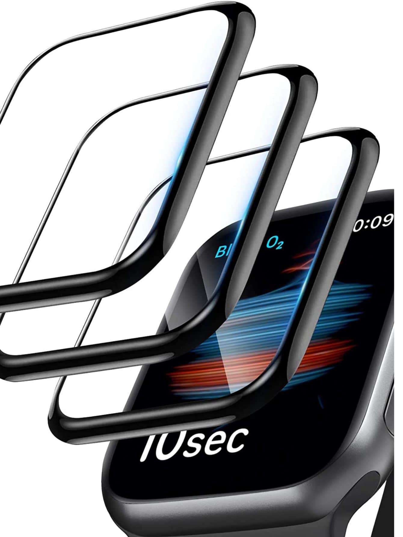 Nano 3D Black Side Silicone Thick Screen Protector Film Compatible Apple Watch IWO 38 40 41 42 44 45 Mm Seiro 2 3 4 5 6 7 SE - màu đen - Xem 1
