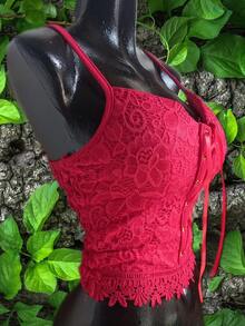 Corset Rojo de Encaje