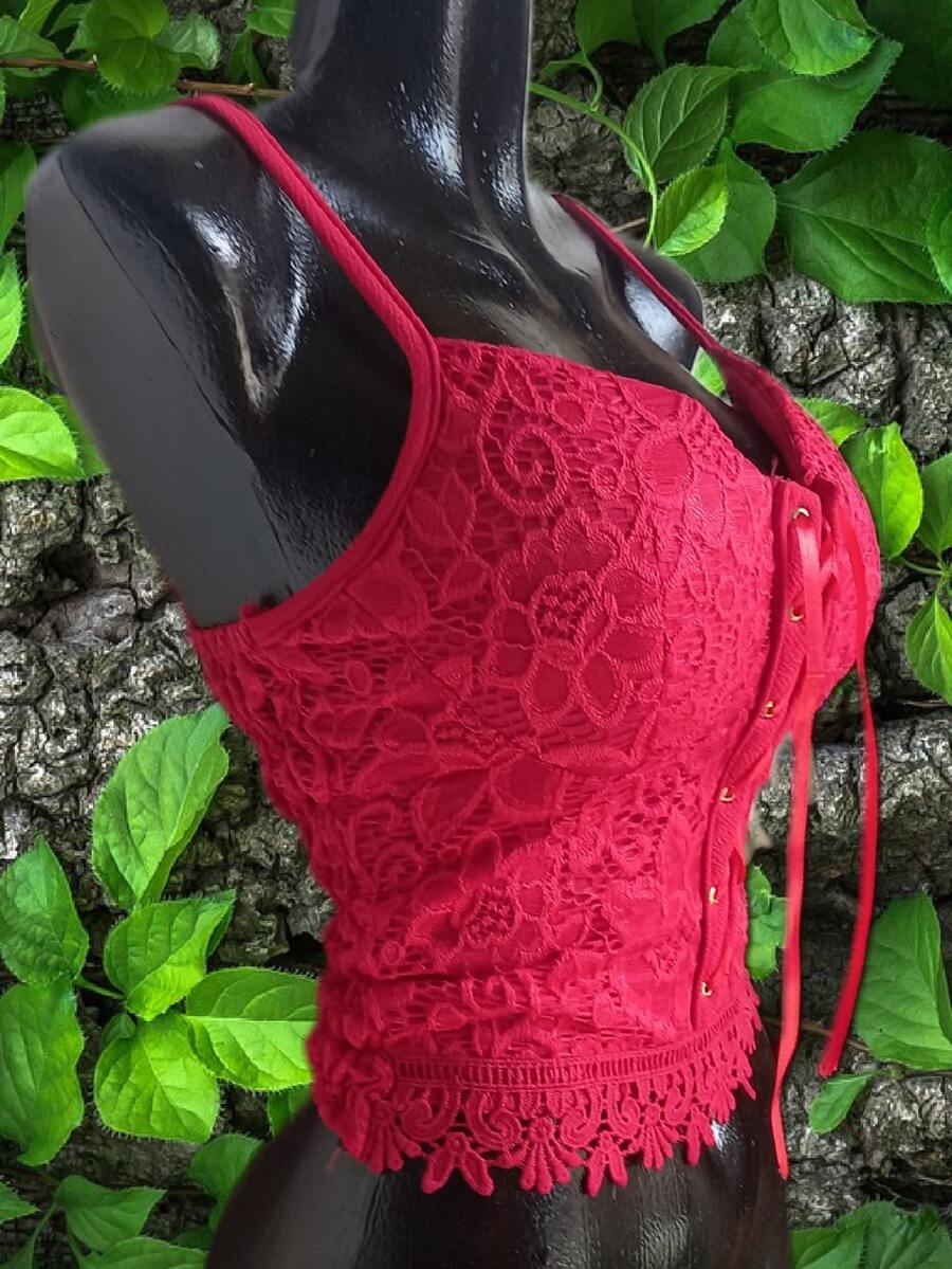 Corset Rojo de Encaje