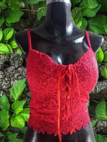 Corset Rojo de Encaje