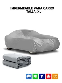 Waterproof Cover For Car Protection Against Rain And Dust Large Size - Grey - View 1