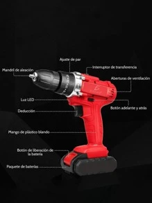Kit de Pistola de Impacto Inalámbrica con Llave de Batería – Potente y Multifuncional - Negro - Ver 4
