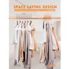 HOUSE DAY 缺口天鵝絨衣架 60入組，高級衣架，重型防滑毛氈衣架，適用於連身裙、裙子，黑色 - 黑色 - 查看 6