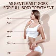 1入組除毛器,升級版至閃爍帶冰功能,適合男士&女性,無痛&持久效果臉部,腋窩,腿和比基尼泳裝區域,帶保護眼鏡 - 白色 - 查看 6