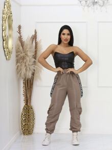 Women Pants - Màu Khaki - Xem 1