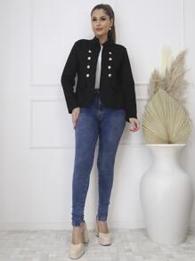 Women Coats - 黑色 - 查看 3