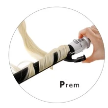 10 piezas/set Extensiones de cabello con clip de colores, mechones sintéticos vibrantes para festivales de música, fiestas de Halloween, mujeres - Beis - Ver 8