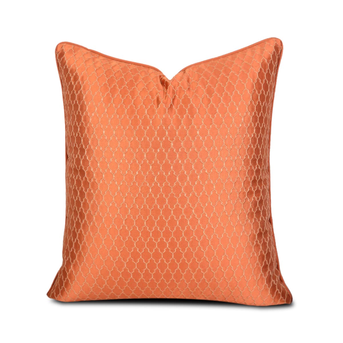 北歐風格橙色條紋枕套,現代簡約坐墊套,輕奢沙發面料,裝飾性提花靠墊,30x50cm/45x45cm/50x50cm/60x60cm方形,不含填充物 - 珊瑚橙 - 查看 1