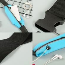 Low Profile Invisible Fanny Pack For Running, Outdoor Fitness Storage Pouch, Water-Resistant Sports Waist Bag With Phone Holder Fits Phones Under 5.5 Inch - Black - View 5