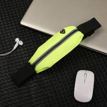 Low Profile Invisible Fanny Pack For Running, Outdoor Fitness Storage Pouch, Water-Resistant Sports Waist Bag With Phone Holder Fits Phones Under 5.5 Inch - Black - View 9