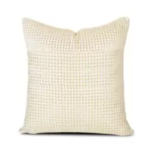 Copertura Cuscino A Quadri Dorati Di Stile Nordico, Fodera Cuscino Decorativo Con Design A Righe Semplice E Moderne Con Schienale Trapuntato, Per Divano, Forma Quadrata Di 30x50cm, 45x45cm, 50x50cm, 60x60cm, Ma Il Nucleo Del Cuscino Non È Incluso