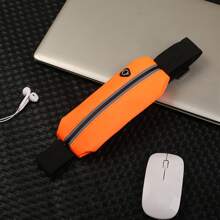 Low Profile Invisible Fanny Pack For Running, Outdoor Fitness Storage Pouch, Water-Resistant Sports Waist Bag With Phone Holder Fits Phones Under 5.5 Inch - Black - View 11