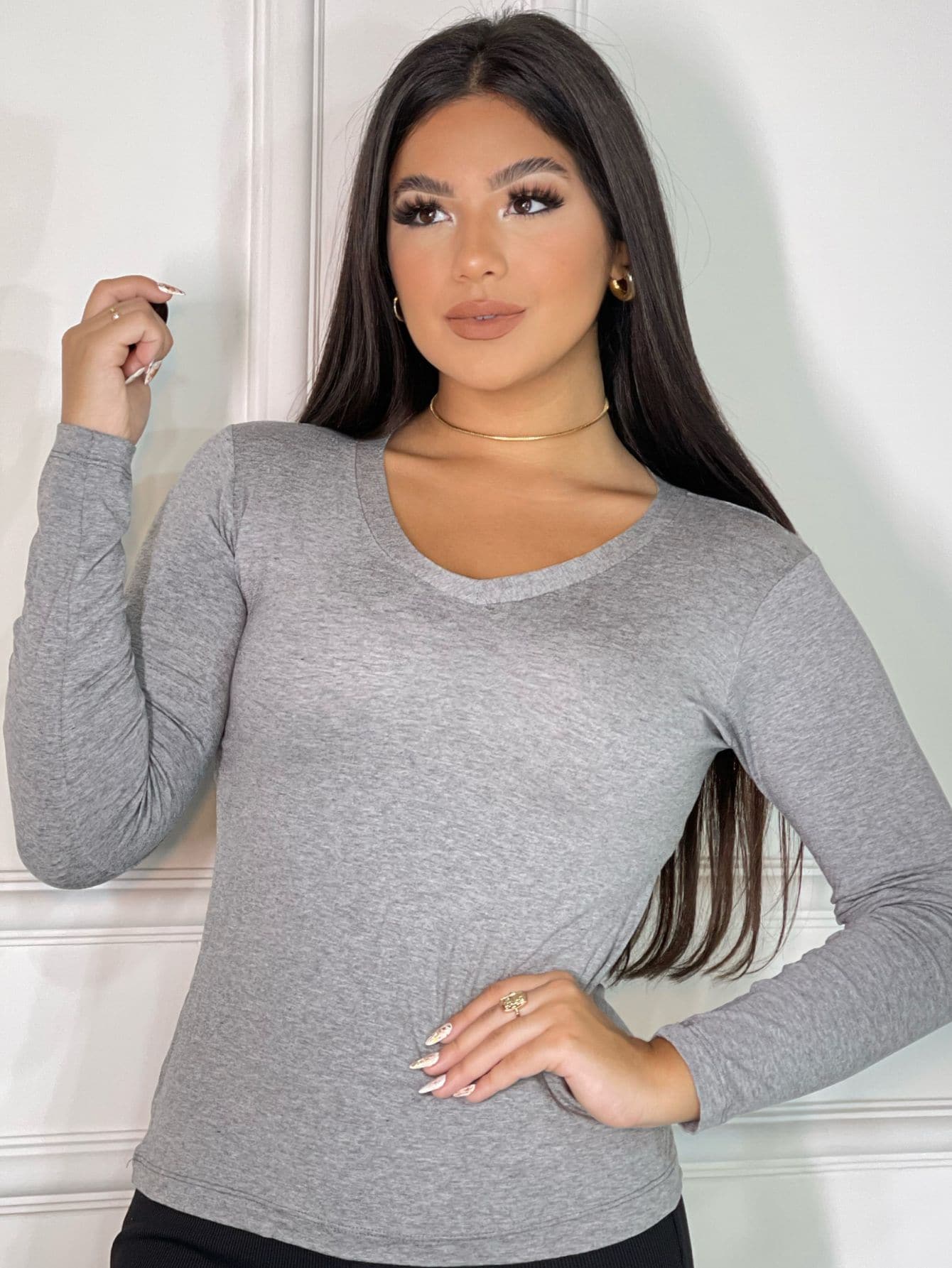 Women Blouses - Grey - View 1