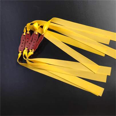 Yernea 5pcs/pack Slingshot Rubber Band Set, Random Color & Design, 0.75mm Thickness, Foldable, Outdoor Shooting Game Accessories