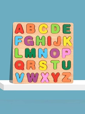 1set Children Toys Wooden Puzzle Educational Toy - Interactive Teaching Aid, Alphabet Game, Teaching Aids, Wood, Kids, Boys Games, Bingo