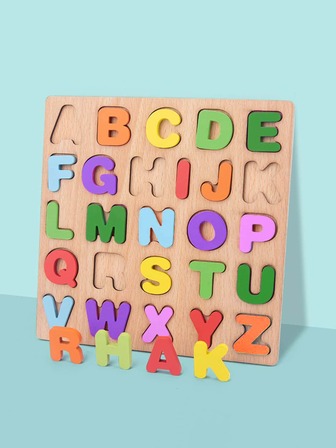 1 套儿童玩具木制拼图益智玩具 - 互动教学辅助工具、字母游戏、教学辅助工具、木制、儿童、男孩游戏、宾果游戏