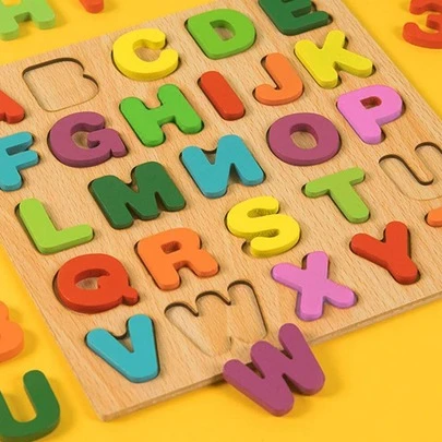 1 套儿童玩具木制拼图益智玩具 - 互动教学辅助工具、字母游戏、教学辅助工具、木制、儿童、男孩游戏、宾果游戏