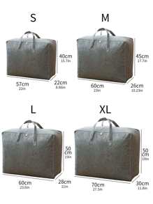 3 件装布艺可折叠纯色防尘收纳袋大容量适用于家居搬家衣服被子装饰秋季装饰节日装饰房间装饰家居装饰秋季装饰卧室装饰 - 灰色 - 查看 8