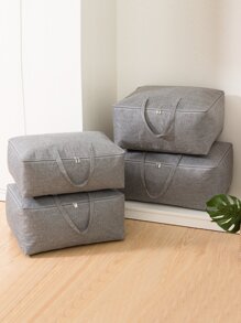 3 件装布艺可折叠纯色防尘收纳袋大容量适用于家居搬家衣服被子装饰秋季装饰节日装饰房间装饰家居装饰秋季装饰卧室装饰 - 灰色 - 查看 4