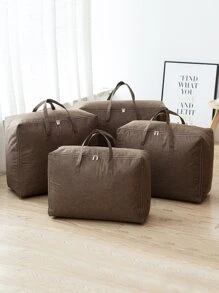 Bộ 3 túi vải có thể gấp lại, dung tích lớn, màu trơn, chống bụi, đựng quần áo, chăn, có chức năng cầm tay và chống ẩm, đồ trang trí du lịch tại nhà (cùng kích thước) Đồ trang trí mùa thu Đồ trang trí lễ hội Đồ trang trí phòng Đồ trang trí nhà Đồ trang trí mùa thu Đồ trang trí phòng ngủ - Cà phê nâu - Xem 3