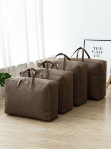 Bộ 3 túi vải có thể gấp lại, dung tích lớn, màu trơn, chống bụi, đựng quần áo, chăn, có chức năng cầm tay và chống ẩm, đồ trang trí du lịch tại nhà (cùng kích thước) Đồ trang trí mùa thu Đồ trang trí lễ hội Đồ trang trí phòng Đồ trang trí nhà Đồ trang trí mùa thu Đồ trang trí phòng ngủ - Cà phê nâu - Xem 4