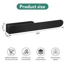 Hand Towel Holder, Bath Towel Bar, Self Adhesive Bathroom Hand Towel Rack Stick On Wall, 304 Stainless Steel Towel Holder