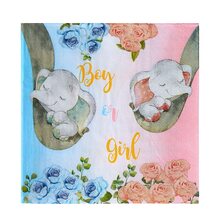 24入組性別揭曉派對主題象圖紙餐巾 - 彩色 - 查看 5