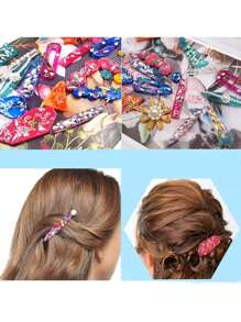 28件套8款树脂硅胶模具套装，包含20个金色发夹模具，树脂发夹模具，可用于制作发夹、DIY工艺品、钥匙扣、珠宝吊坠等。 - 白色 - 查看 3