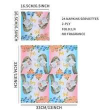 24入組性別揭曉派對主題象圖紙餐巾 - 彩色 - 查看 3