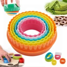6 Piezas/set Moldes Para Galletas/coloridos Cortadores De Galletas - color - Ver 1