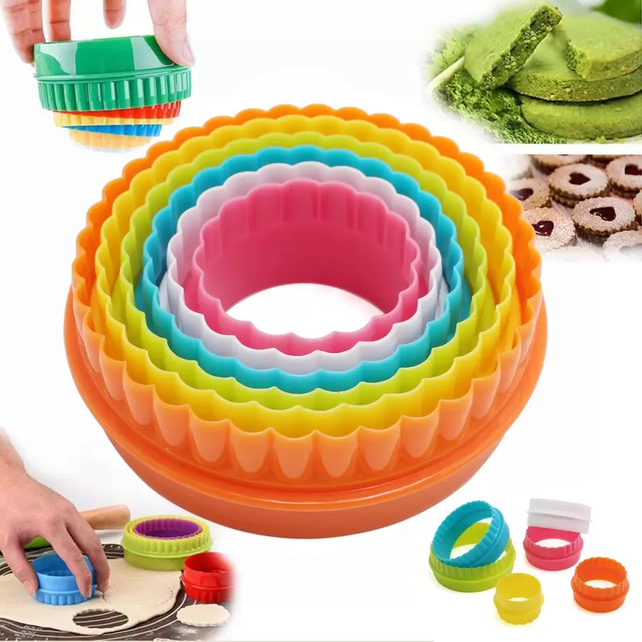 6 Piezas/set Moldes Para Galletas/coloridos Cortadores De Galletas - color - Ver 1