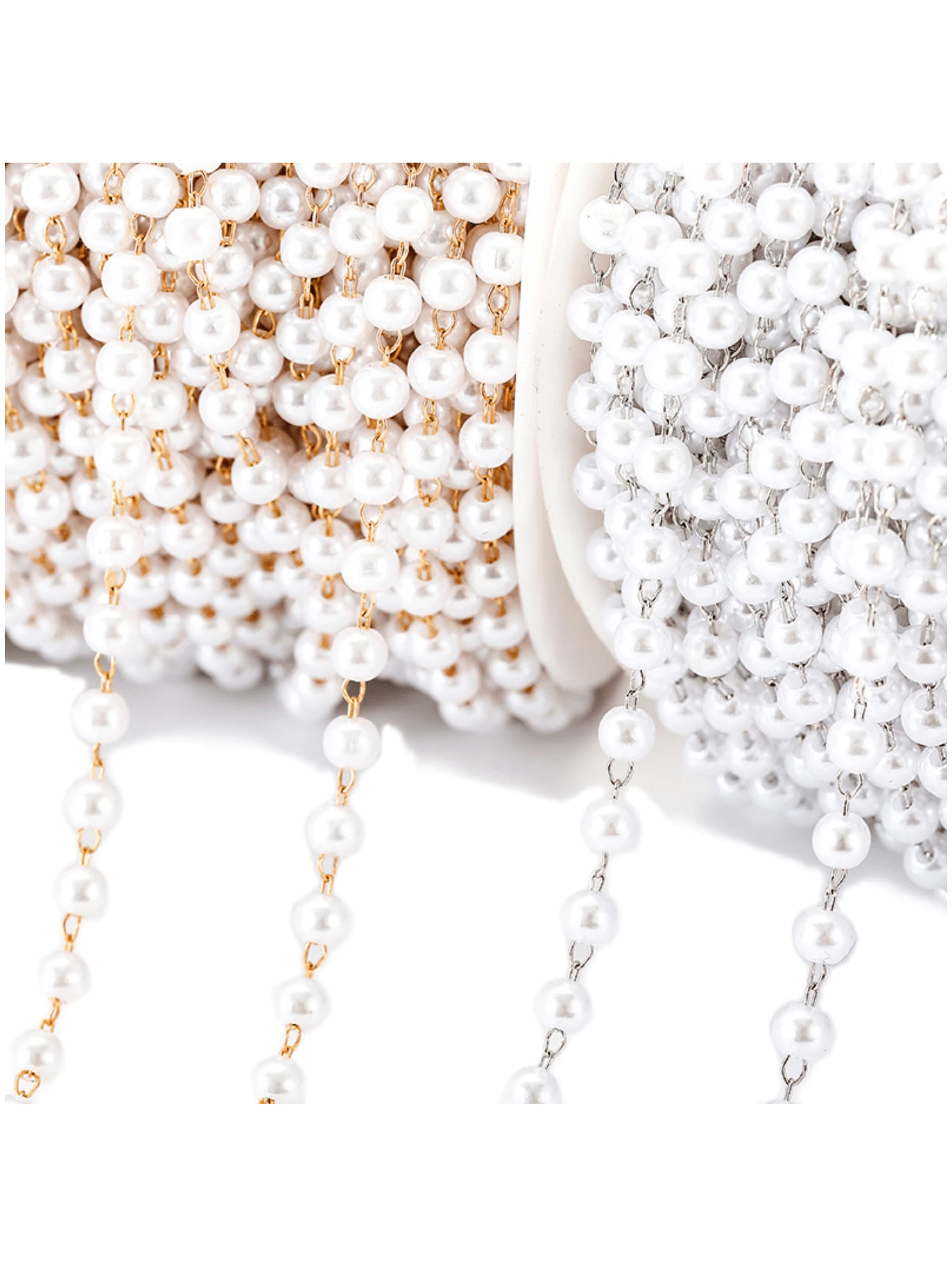 yuenz 1米kc鍍金銅鏈,人造珍珠珠寶製作用供應鏈,diy項鍊耳環手鍊鏈y4 - 香檳色 - 查看 1