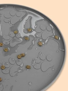 1入組寵物用矽膠狗貓寵物碗墊 - 灰色 - 查看 4