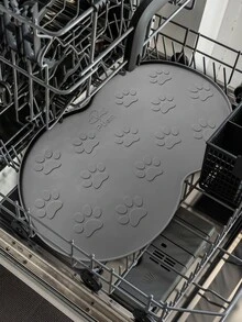 1入組寵物用矽膠狗貓寵物碗墊 - 灰色 - 查看 8