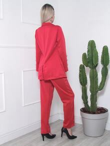 Women Two-piece Outfits - 乾枯玫瑰色 - 查看 2