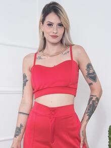 Women Two-piece Outfits - 乾枯玫瑰色 - 查看 3