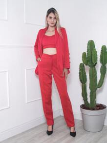 Women Two-piece Outfits - 乾枯玫瑰色 - 查看 1