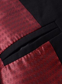 Chaqueta de traje negra con botonadura sencilla para niño pequeño de la temporada de vuelta al cole - Negro - Ver 7